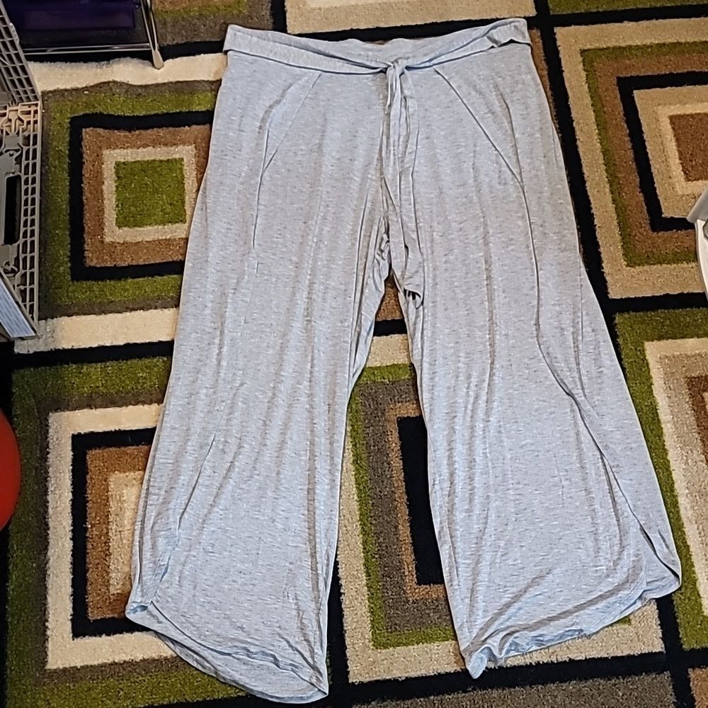 NEW NWT Charlie Paige‎ Heather Grey Shea Tulip Pants With Tie Waistband Size XL